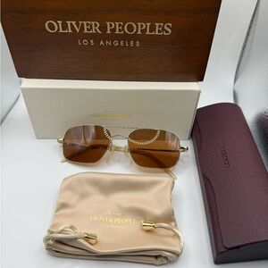 Oliver Peoples Victory 55 Burn Notice Michael Weston Cognac Gold 523 Presciption